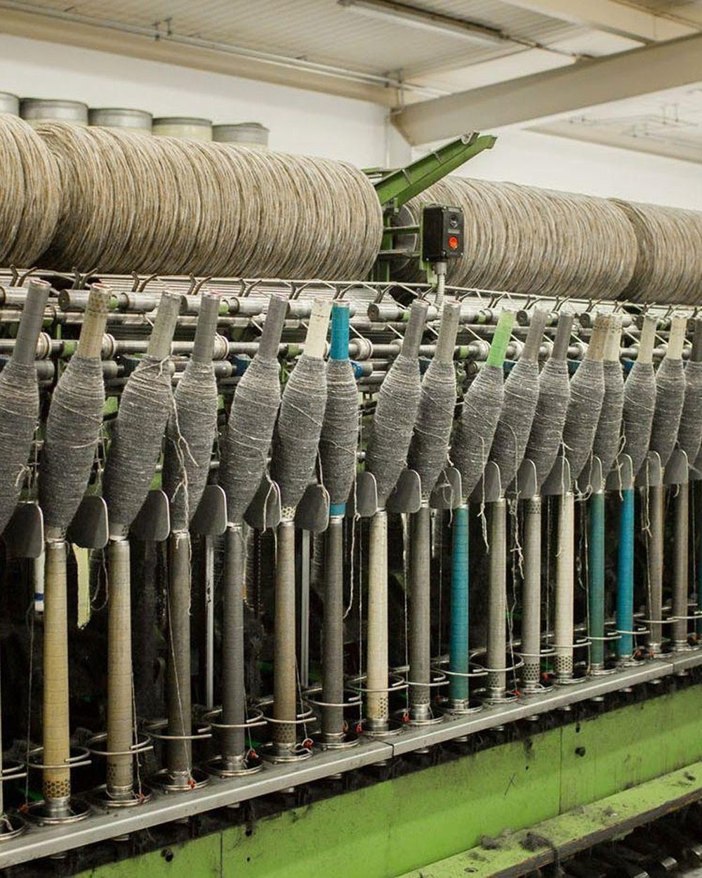 Woven textile texture from the Jindal Yarns mill floor in Panipat.