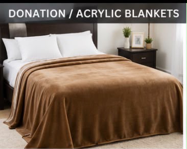 Donation / Acrylic Blanket — 1, manufactured by Jindal Yarns, Panipat