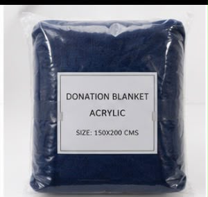 Donation / Acrylic Blanket — 2, manufactured by Jindal Yarns, Panipat